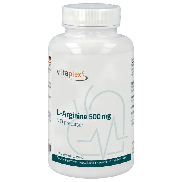 L-Arginin 500 mg 90 veg. Kapseln vitaplex