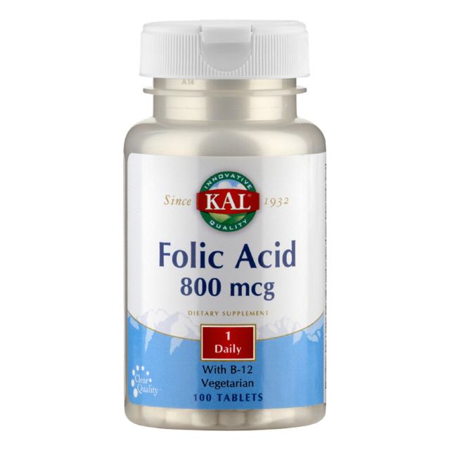 Folsäure 800 g + B12 100 Tabletten KAL