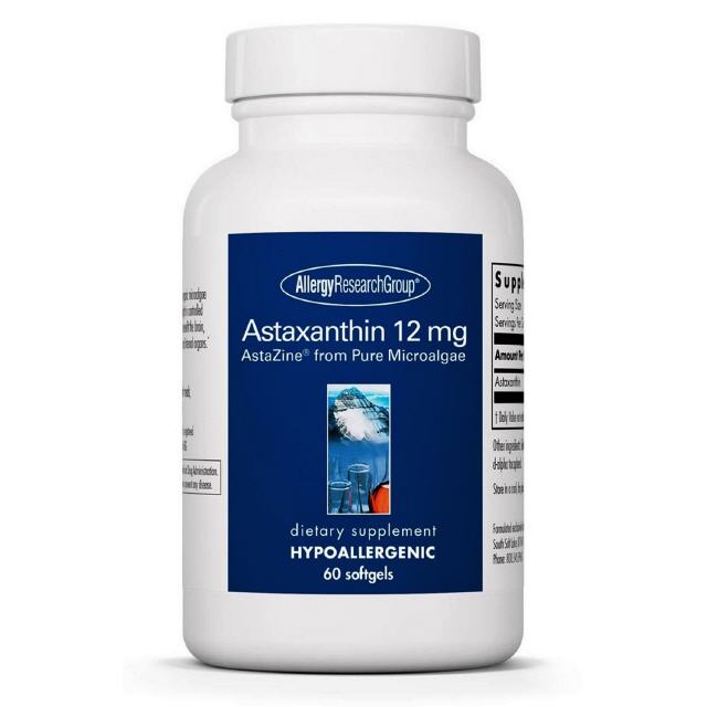 Astaxanthin 12 mg AstaZine 60 Softgels AllergyResearchGroup